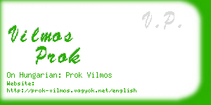 vilmos prok business card